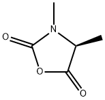 (4S)-3,4-ジメチル-1,3-オキサゾリジン-2,5-ジオン 化学構造式