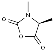 (4S)-3,4-ジメチル-1,3-オキサゾリジン-2,5-ジオン 化学構造式