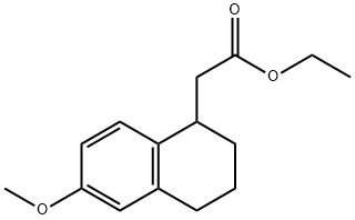 ethyl 2-(6-methoxy-1,2,3,4-tetrahydronaphthalen-1-yl)acetate Struktur
