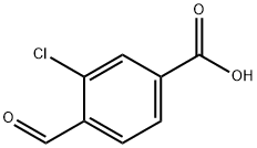 3-氯-4-甲酰基苯甲酸,58588-59-3,结构式