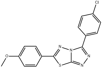 3-(4-chlorophenyl)-6-(4-methoxyphenyl)[1,2,4]triazolo[3,4-b][1,3,4]thiadiazole,587873-64-1,结构式