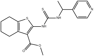 588711-26-6 methyl 2-(3-(1-(pyridin-4-yl)ethyl)thioureido)-4,5,6,7-tetrahydrobenzo[b]thiophene-3-carboxylate
