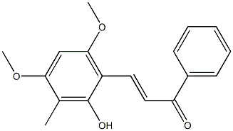 1-(2-Hydroxy-4,6-dimethoxy-3-methyl-phenyl)-3-phenyl-propenone, 58969-62-3, 结构式
