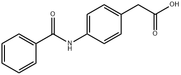 2-(4-苯甲酰氨基苯基)乙酸, 5897-65-4, 结构式