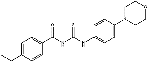 4-ethyl-N-{[4-(morpholin-4-yl)phenyl]carbamothioyl}benzamide Struktur