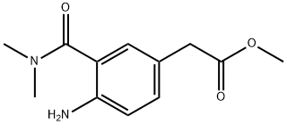 2-(4-氨基-3-(二甲基氨基甲酰)苯基)乙酸甲酯,594844-72-1,结构式