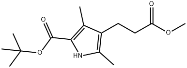 Tert-butyl 4-(2-methoxycarbonylethyl)-3,5-dimethyl-1H-pyrrole-2-carboxylate Struktur