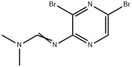 N'-(3,5-dibromo-pyrazin-2-yl)-N,N-dimethyl-formamidine,60450-47-7,结构式