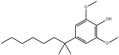 2,6-dimethoxy-4-(2-methyloctan-2-yl)phenol 化学構造式