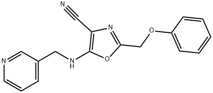 2-(phenoxymethyl)-5-[(pyridin-3-ylmethyl)amino]-1,3-oxazole-4-carbonitrile,606945-57-7,结构式