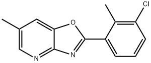 2-(3-Chloro-2-methylphenyl)-6-methyloxazolo[4,5-b]pyridine 结构式