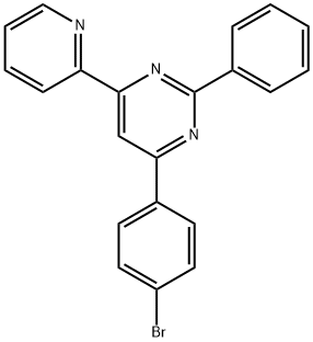 4-(4-bromophenyl)-2-phenyl-6-(2-pyridinyl)Pyrimidine Structure
