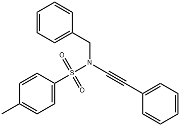 4-methyl-N-(2-phenylethynyl)-N-(phenylmethyl)-benzenesulfonamide Structure