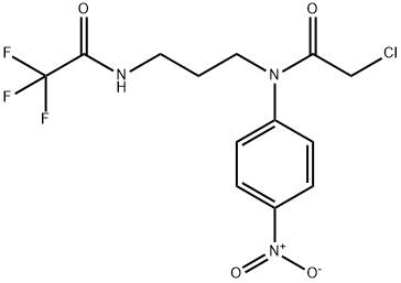 N-{3-[(chloroacetyl)(4-nitrophenyl)amino]propyl}-2,2,2-trifluoroacetamide,610263-01-9,结构式