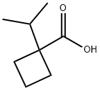1-(プロパン-2-イル)シクロブタン-1-カルボン酸 化学構造式