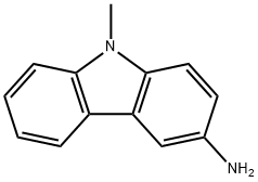 3-アミノ-9-メチル-9H-カルバゾール 化学構造式