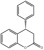 (S)-3,4-二氢-4-苯基-2H-1-苯并吡喃-2-酮 结构式