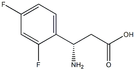 (3S)-3-AMINO-3-(2,4-DIFLUOROPHENYL)PROPANOIC ACID, 612532-16-8, 结构式