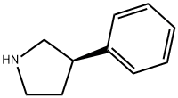 (3R)-3-フェニルピロリジン 化学構造式