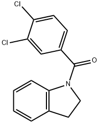 (3,4-二氯苯基)(吲哚-1-基)甲酮, 61589-15-9, 结构式