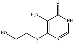 5-Amino-6-((2-hydroxyethyl)amino)pyrimidin-4(3H)-one Struktur