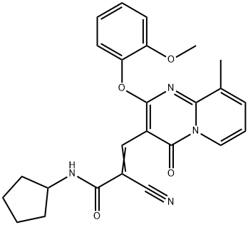 620538-00-3 (2E)-2-cyano-N-cyclopentyl-3-[2-(2-methoxyphenoxy)-9-methyl-4-oxo-4H-pyrido[1,2-a]pyrimidin-3-yl]prop-2-enamide