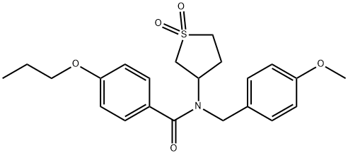 N-(1,1-dioxidotetrahydrothiophen-3-yl)-N-(4-methoxybenzyl)-4-propoxybenzamide Structure
