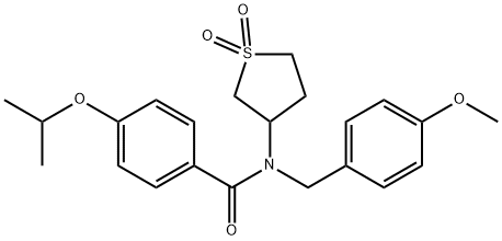N-(1,1-dioxidotetrahydrothiophen-3-yl)-N-(4-methoxybenzyl)-4-(propan-2-yloxy)benzamide Structure