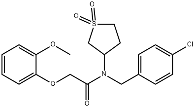 N-(4-chlorobenzyl)-N-(1,1-dioxidotetrahydrothiophen-3-yl)-2-(2-methoxyphenoxy)acetamide|