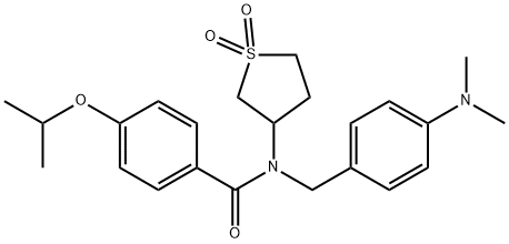 N-[4-(dimethylamino)benzyl]-N-(1,1-dioxidotetrahydro-3-thienyl)-4-isopropoxybenzamide Struktur