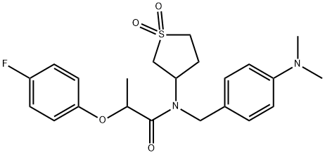 N-[4-(dimethylamino)benzyl]-N-(1,1-dioxidotetrahydrothiophen-3-yl)-2-(4-fluorophenoxy)propanamide,620561-86-6,结构式