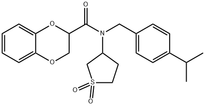 620571-37-1 N-(1,1-dioxidotetrahydrothiophen-3-yl)-N-[4-(propan-2-yl)benzyl]-2,3-dihydro-1,4-benzodioxine-2-carboxamide