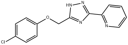 4-chlorophenyl [5-(2-pyridinyl)-1H-1,2,4-triazol-3-yl]methyl ether 化学構造式