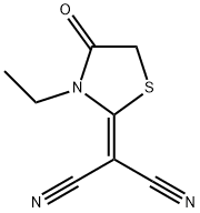 2-(3-Ethyl-4-oxo-thiazolidin-2-ylidene)-malononitrile Structure