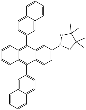 2-硼酸频哪酯酯-9,10-双(2-萘基)蒽,624744-67-8,结构式