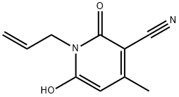 1-allyl-6-hydroxy-4-methyl-2-oxo-1,2-dihydropyridine-3-carbonitrile Struktur