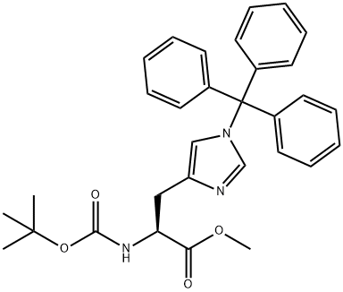 N-Boc-1-trityl-L-histidine Methyl Ester Structure