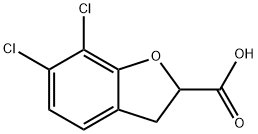 6,7-Dichloro-2,3-dihydrobenzofuran-2-carboxylic acid,62717-17-3,结构式