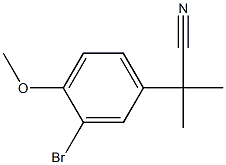 2-(3-bromo-4-methoxyphenyl)-2-methylpropanenitrile Struktur