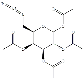 6-Azido-6-deoxy-D-galactopyranose 1,2,3,4-tetraacetate Struktur