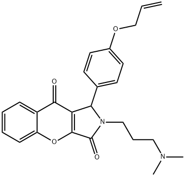 1-[4-(allyloxy)phenyl]-2-[3-(dimethylamino)propyl]-1,2-dihydrochromeno[2,3-c]pyrrole-3,9-dione Struktur
