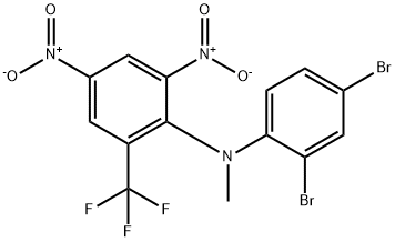N-(2,4-二溴苯基)-N-甲基-2,4-二硝基-6-(三氟甲基)苯胺 结构式