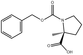 1-[(Benzyloxy)carbonyl]-2-methyl-L-proline 化学構造式