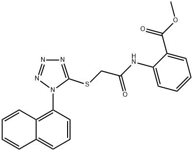 methyl 2-(2-(1-(naphthalen-1-yl)-1H-tetrazol-5-ylthio)acetamido)benzoate|