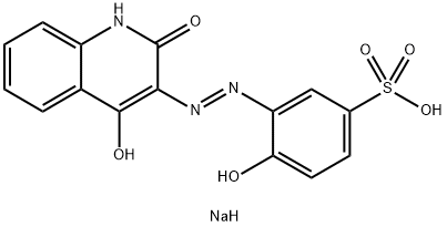 sodium (E)-2-((2,4-dihydroxyquinolin-3-yl)diazenyl)-4-sulfophenolate|