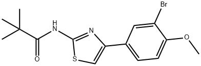 N-[4-(3-bromo-4-methoxyphenyl)-1,3-thiazol-2-yl]-2,2-dimethylpropanamide|