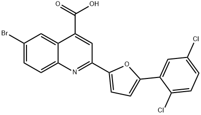 6-bromo-2-[5-(2,5-dichlorophenyl)furan-2-yl]quinoline-4-carboxylic acid,637323-35-4,结构式