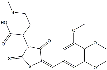 4-(methylsulfanyl)-2-[4-oxo-2-thioxo-5-(3,4,5-trimethoxybenzylidene)-1,3-thiazolidin-3-yl]butanoic acid|