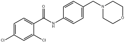 2,4-dichloro-N-[4-(morpholin-4-ylmethyl)phenyl]benzamide Struktur
