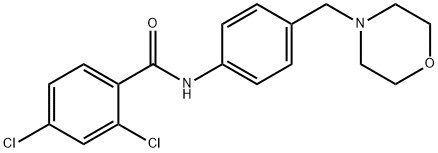 2,4-dichloro-N-[4-(morpholin-4-ylmethyl)phenyl]benzamide 化学構造式
